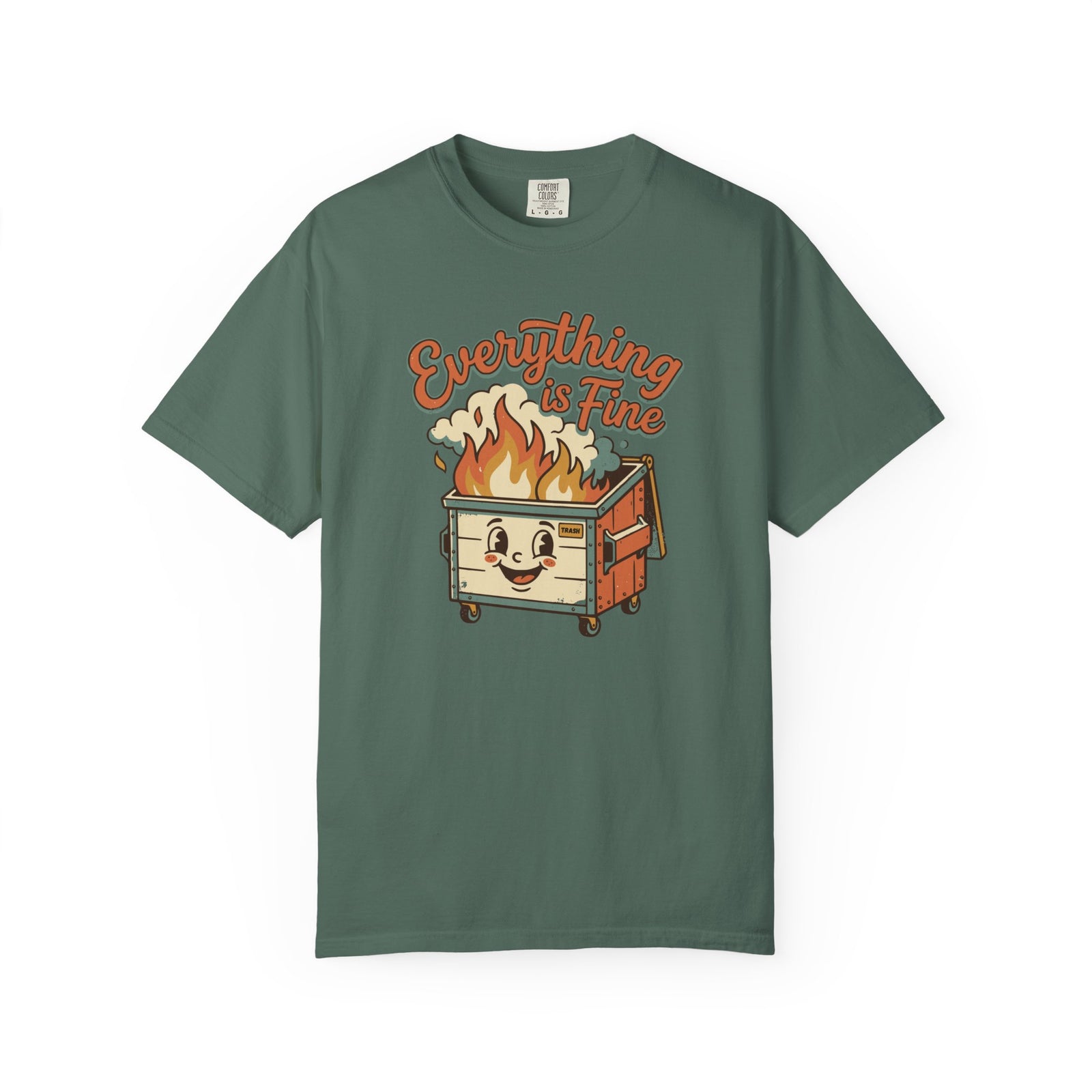 Everything Is Fine Funny Retro T-Shirt