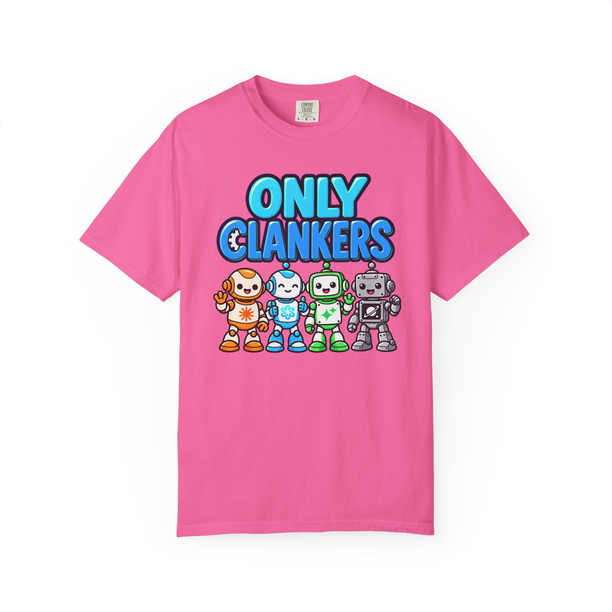OnlyClankers AI Joke T-Shirt