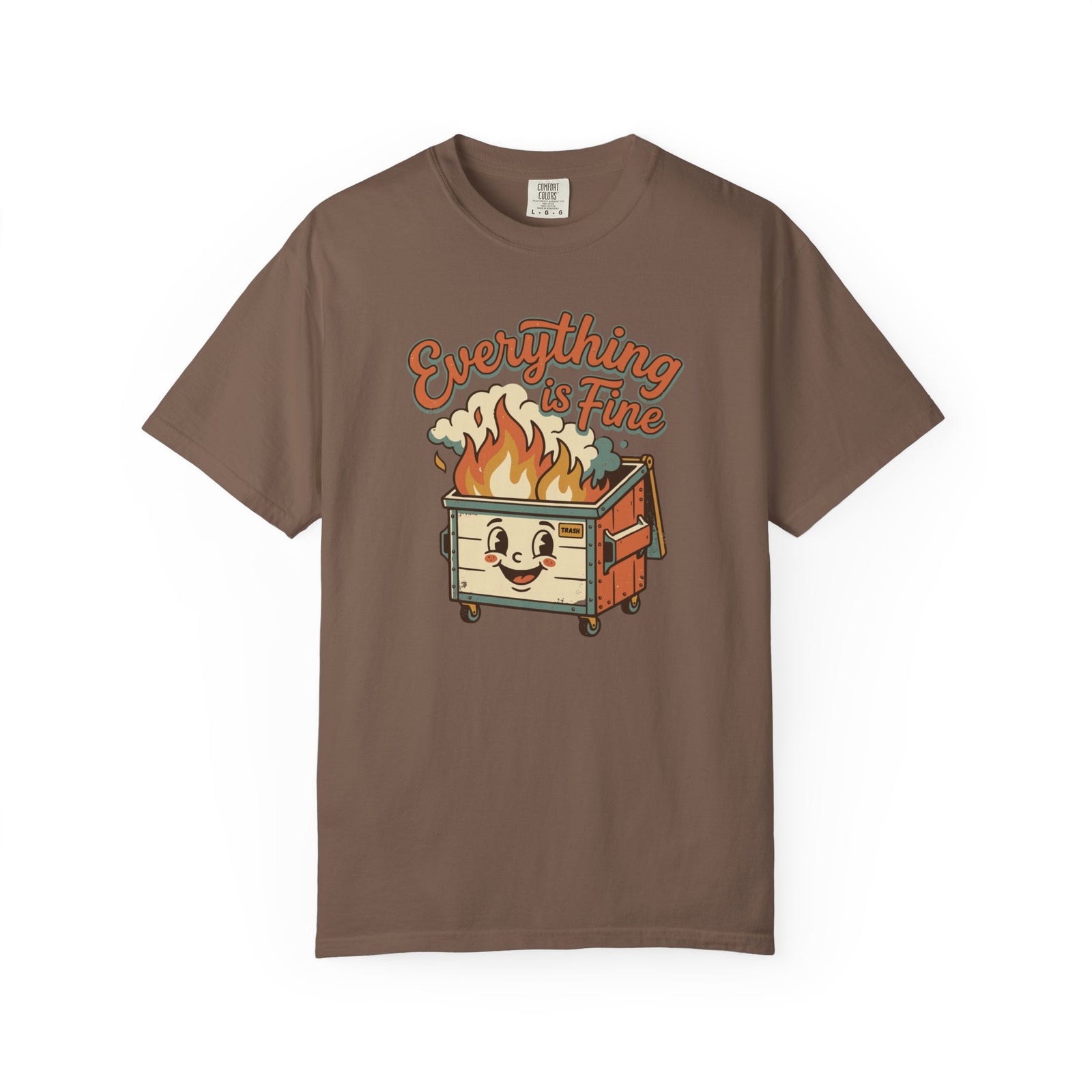 Everything Is Fine Funny Retro T-Shirt