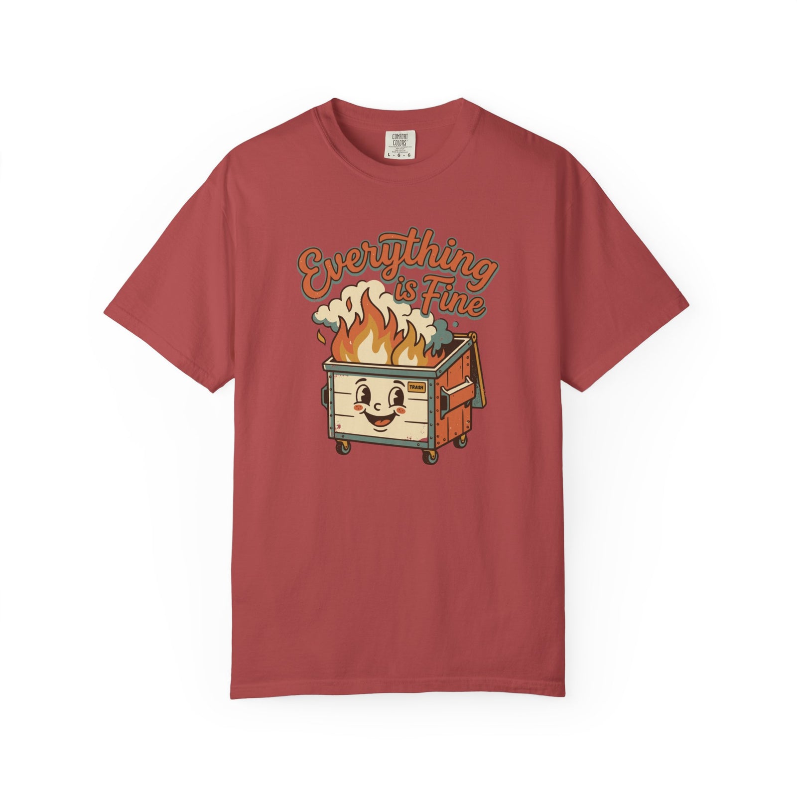 Everything Is Fine Funny Retro T-Shirt