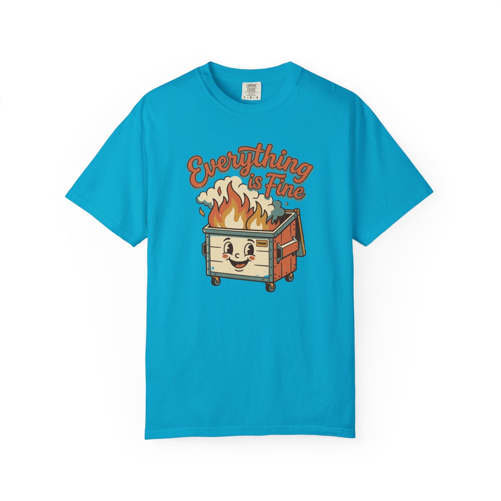 Everything Is Fine Funny Retro T-Shirt