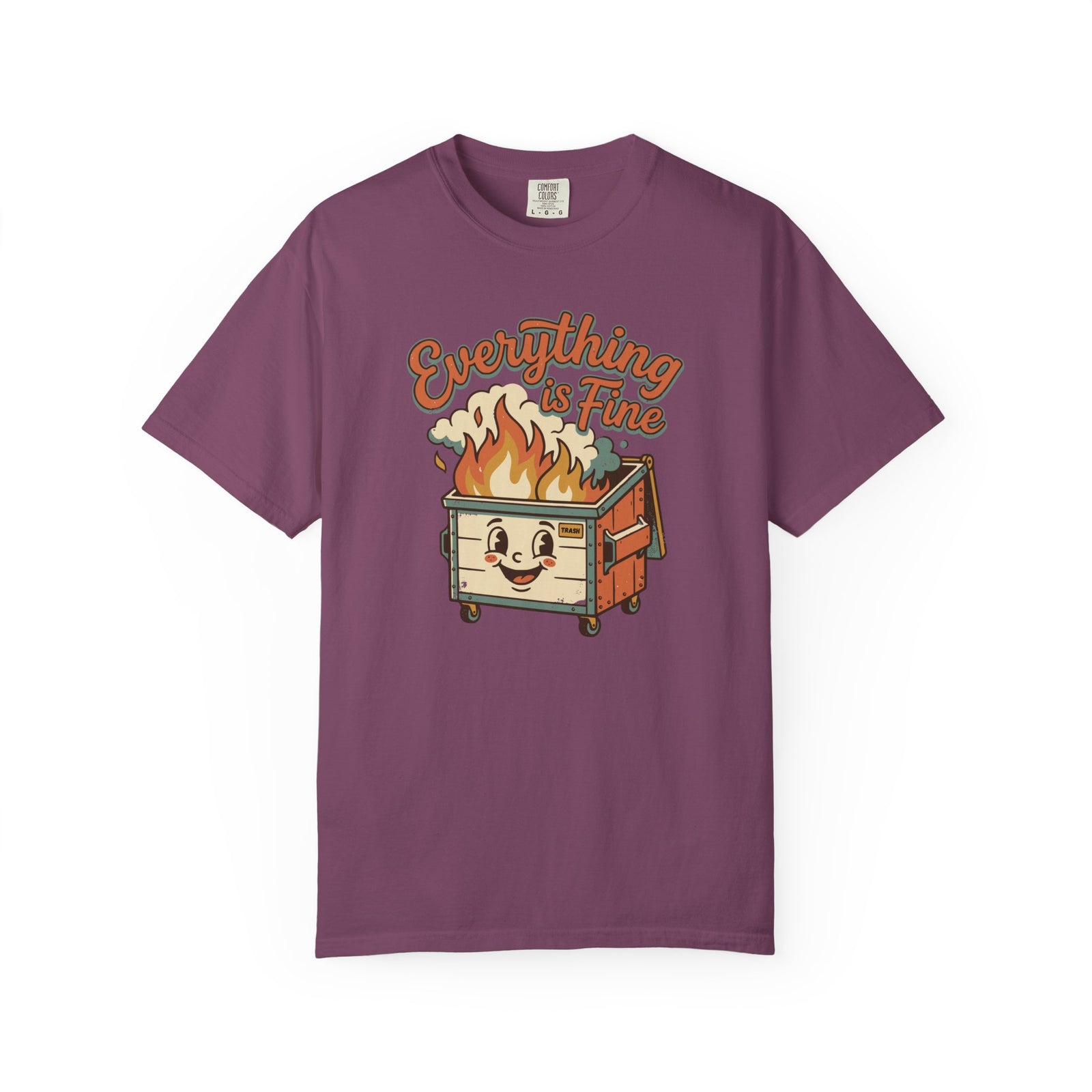 Everything Is Fine Funny Retro T-Shirt