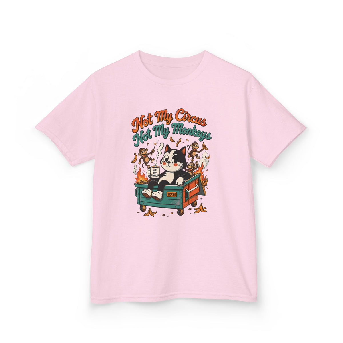 Not My Circus, Not My Monkeys Funny Kids Retro Tee