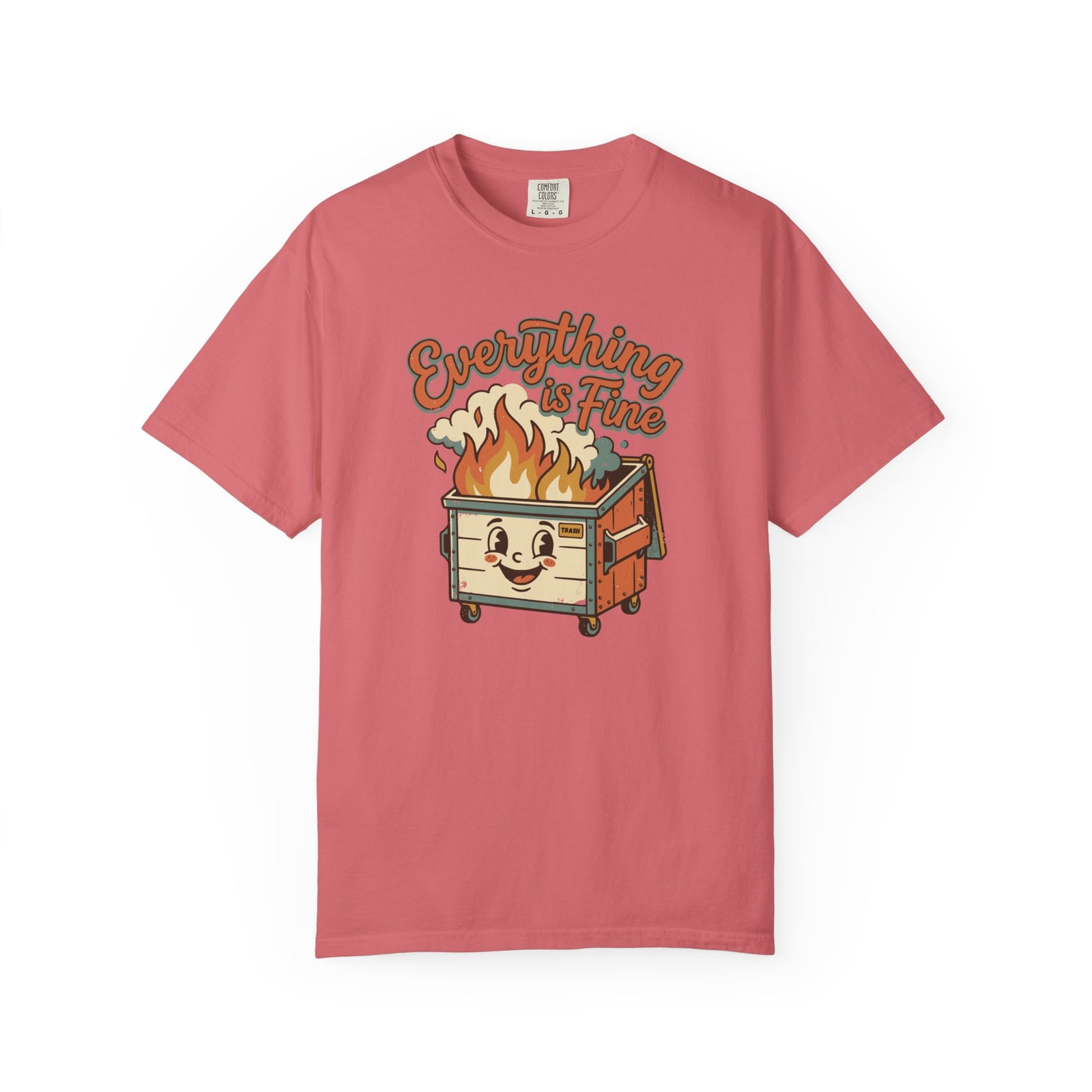 Everything Is Fine Funny Retro T-Shirt