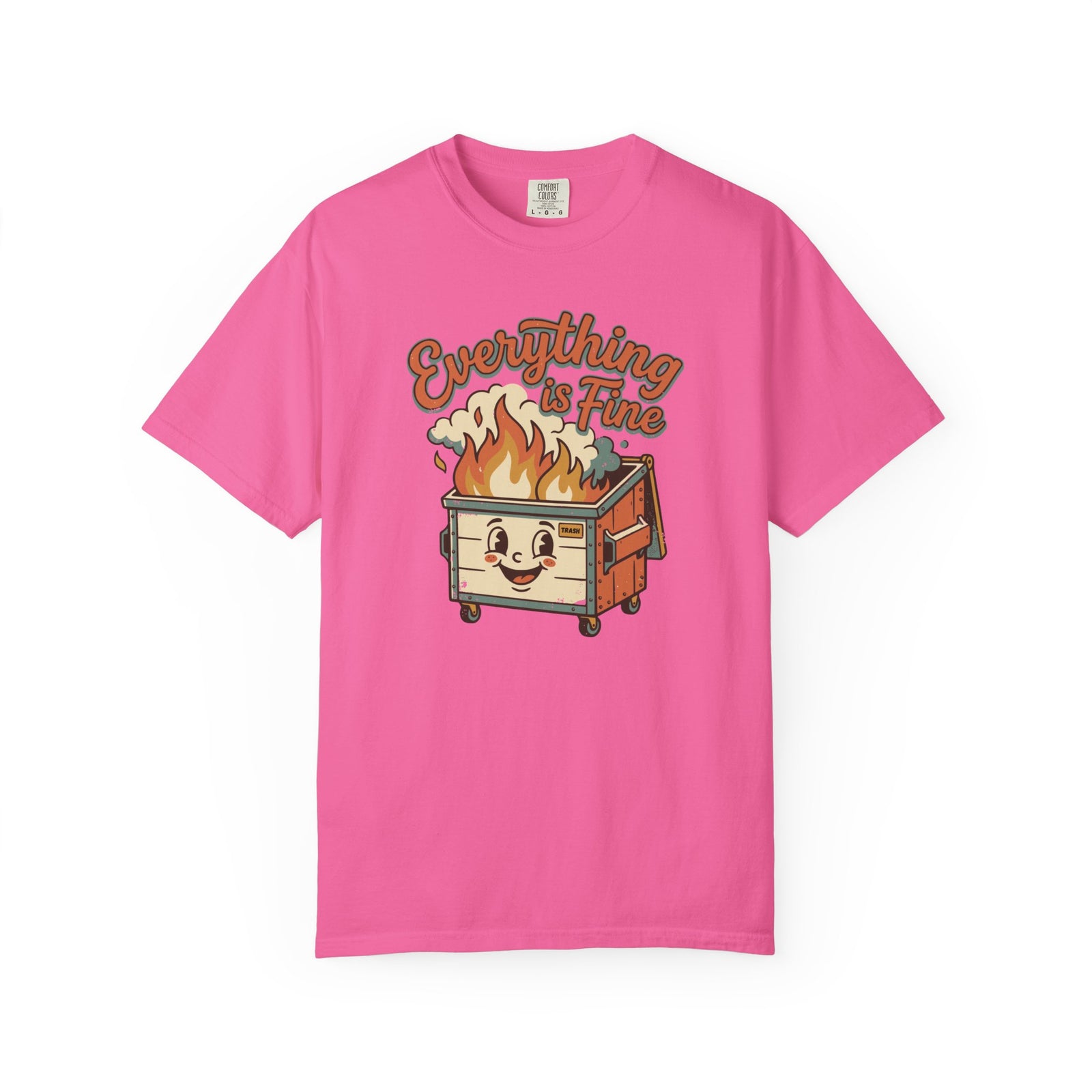 Everything Is Fine Funny Retro T-Shirt