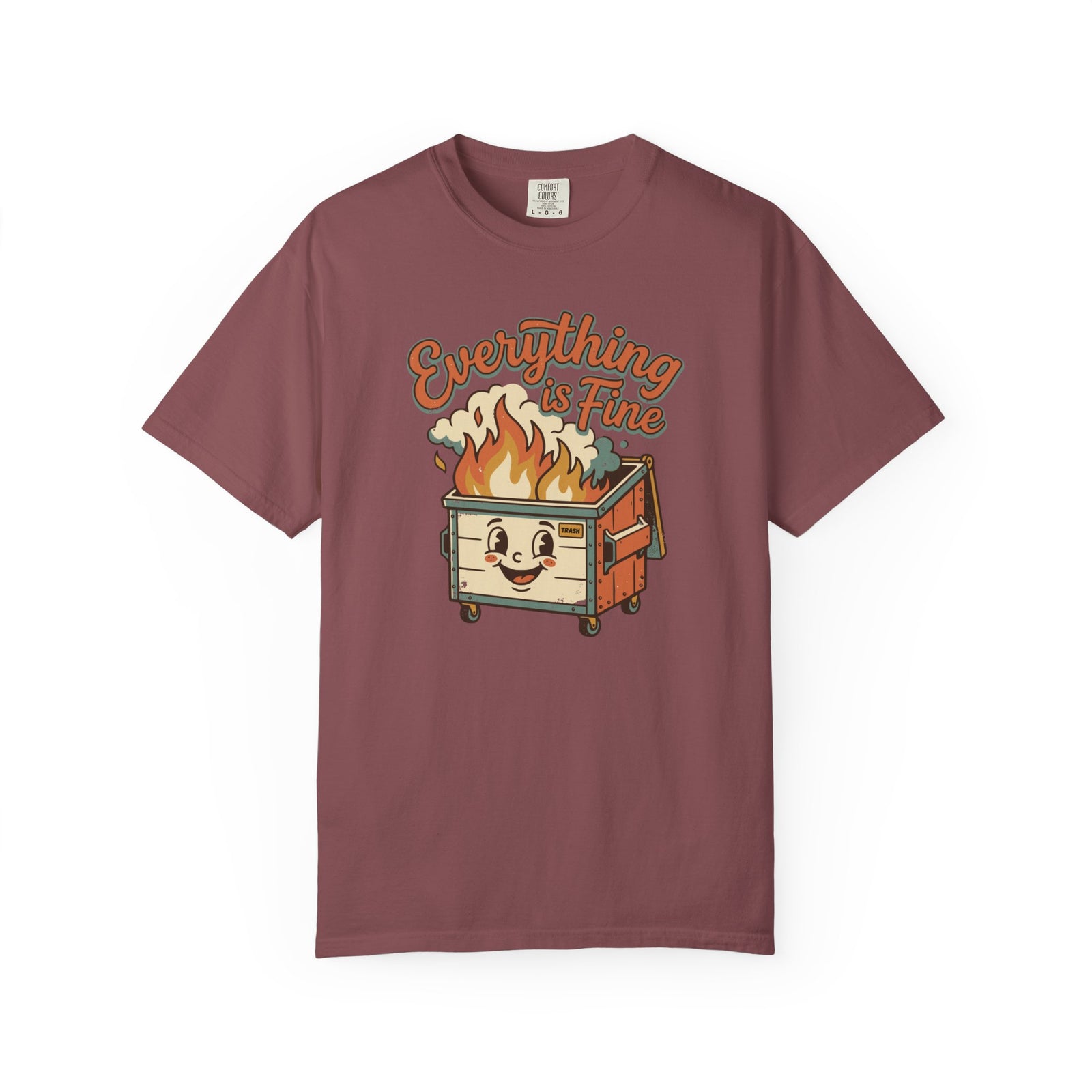 Everything Is Fine Funny Retro T-Shirt