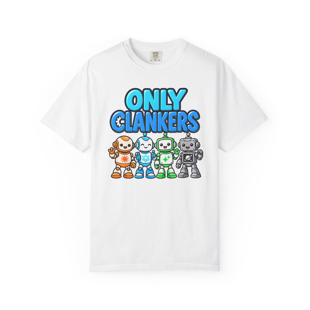 OnlyClankers AI Joke T-Shirt