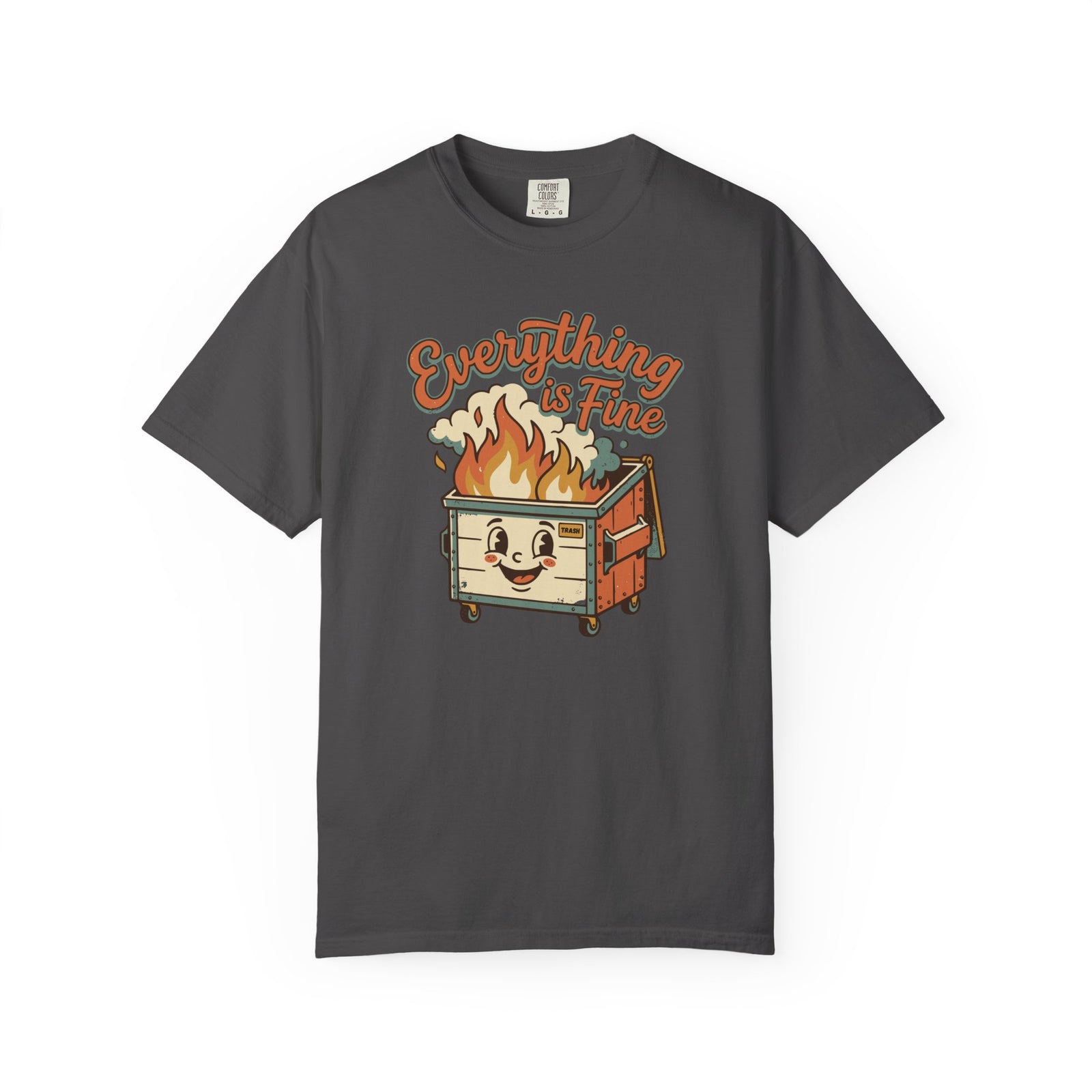 Everything Is Fine Funny Retro T-Shirt