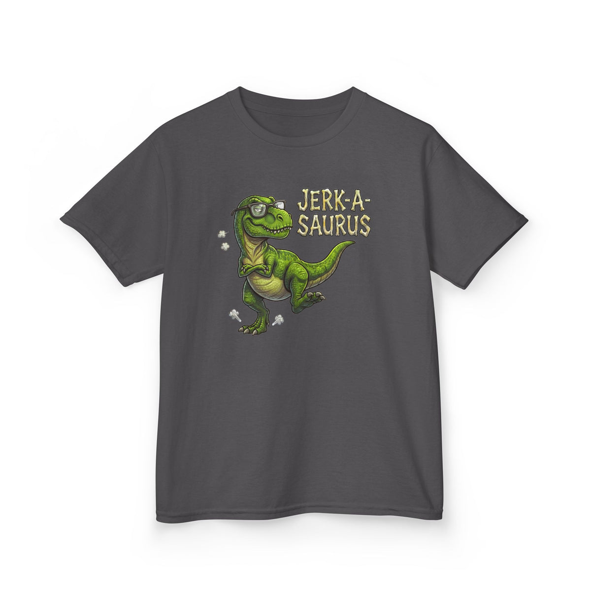 Jerk-a-Saurus Funny Kids Dinosaur T-Shirt