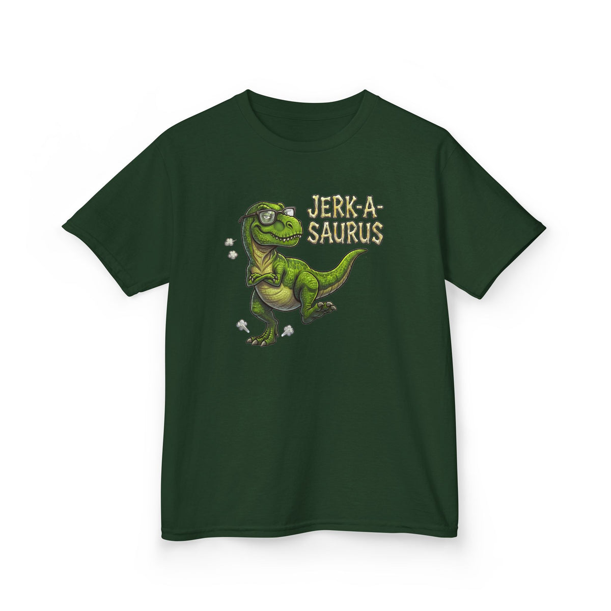 Jerk-a-Saurus Funny Kids Dinosaur T-Shirt