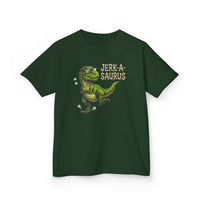 Jerk-a-Saurus Funny Kids Dinosaur T-Shirt