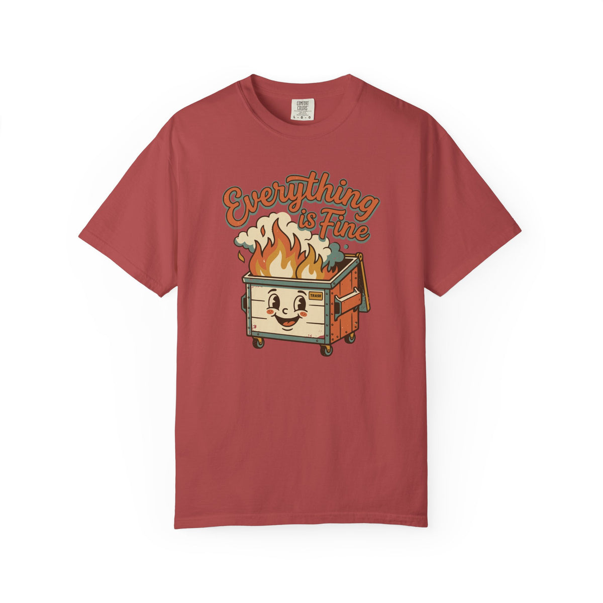 Everything Is Fine Funny Retro T-Shirt