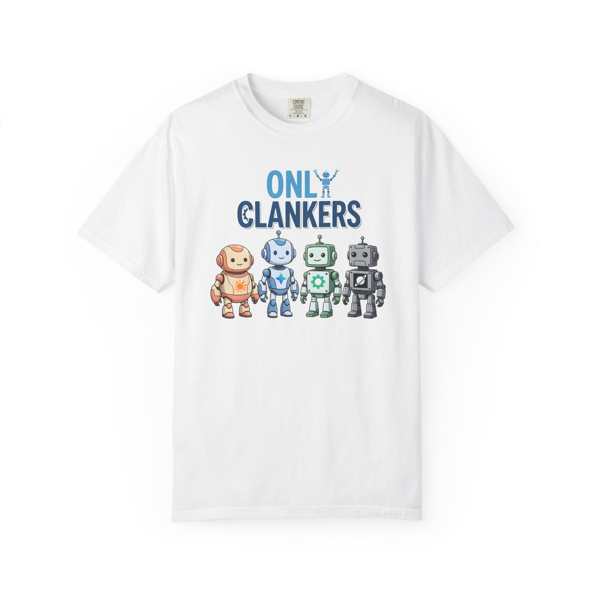OnlyClankers AI Joke T-Shirt