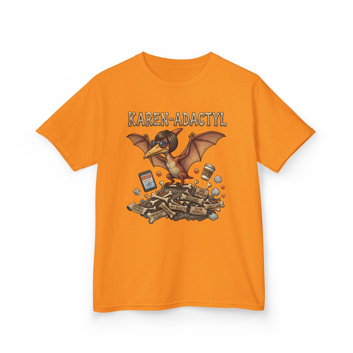 Karen-Adactyl Funny Kids Dinosaur Tee