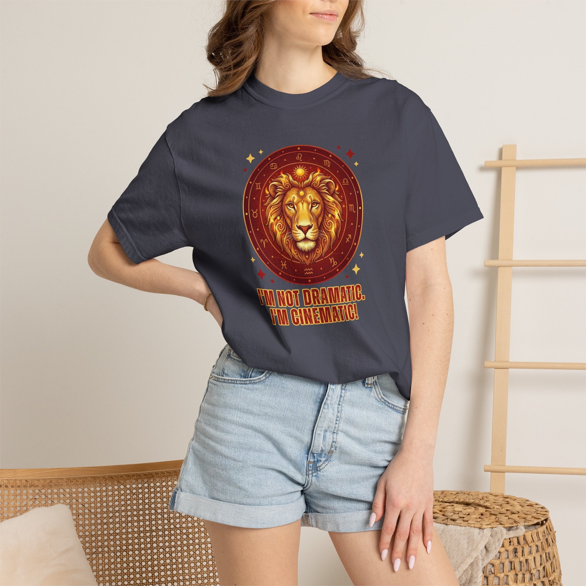 Funny Leo Zodiac Shirt | I'm Not Dramatic I'm Cinematic Tee | Astrology Gift for Women | Leo Birthday Shirt | Fire Sign Apparel | Leo Graphi