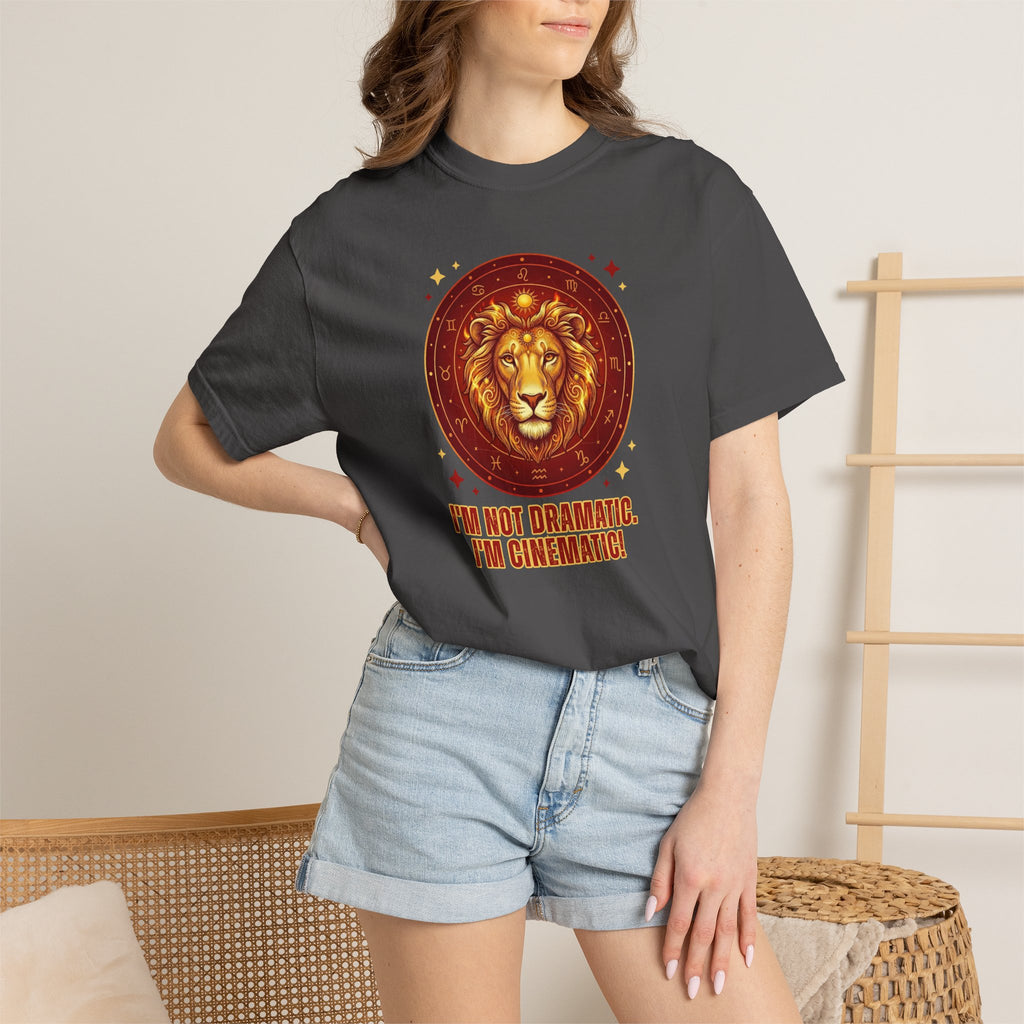 Funny Leo Zodiac Shirt | I'm Not Dramatic I'm Cinematic Tee | Astrology Gift for Women | Leo Birthday Shirt | Fire Sign Apparel | Leo Graphi