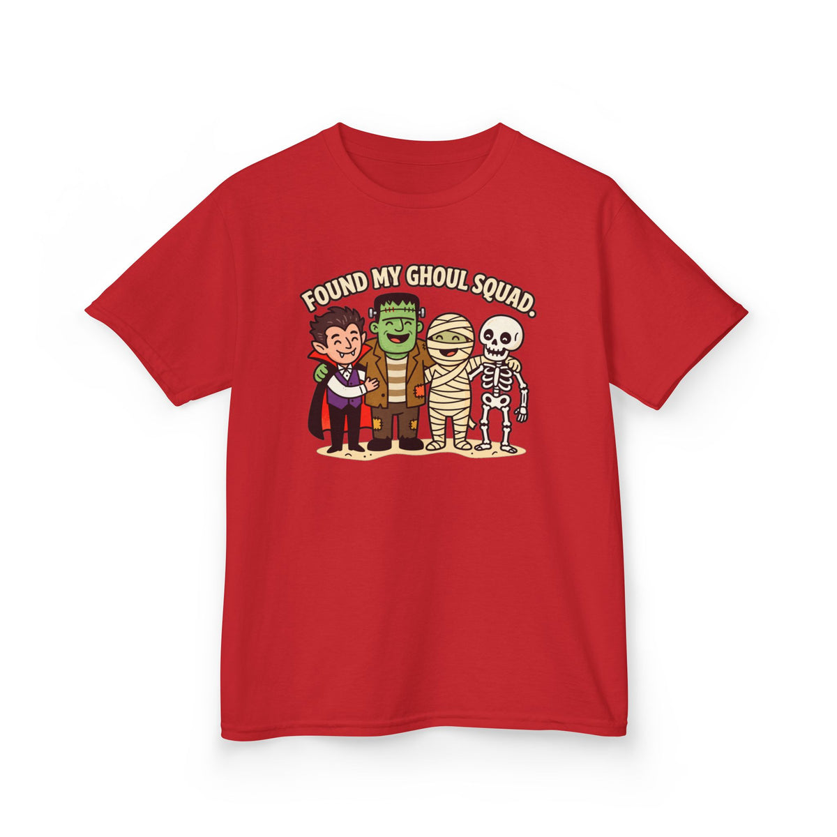 Found My Ghoul Squad Cute Halloween Kids T‑Shirt