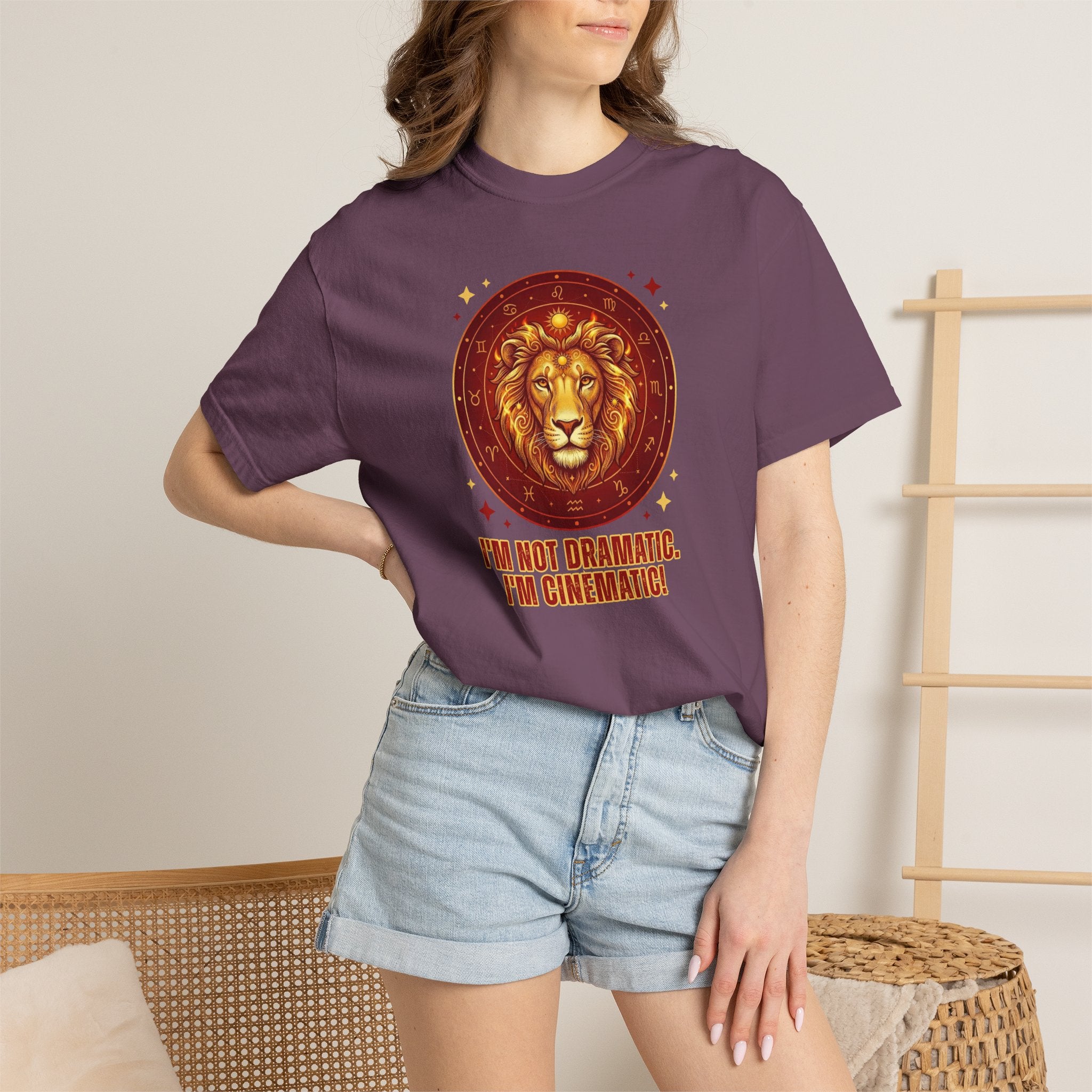 Funny Leo Zodiac Shirt | I'm Not Dramatic I'm Cinematic Tee | Astrology Gift for Women | Leo Birthday Shirt | Fire Sign Apparel | Leo Graphi