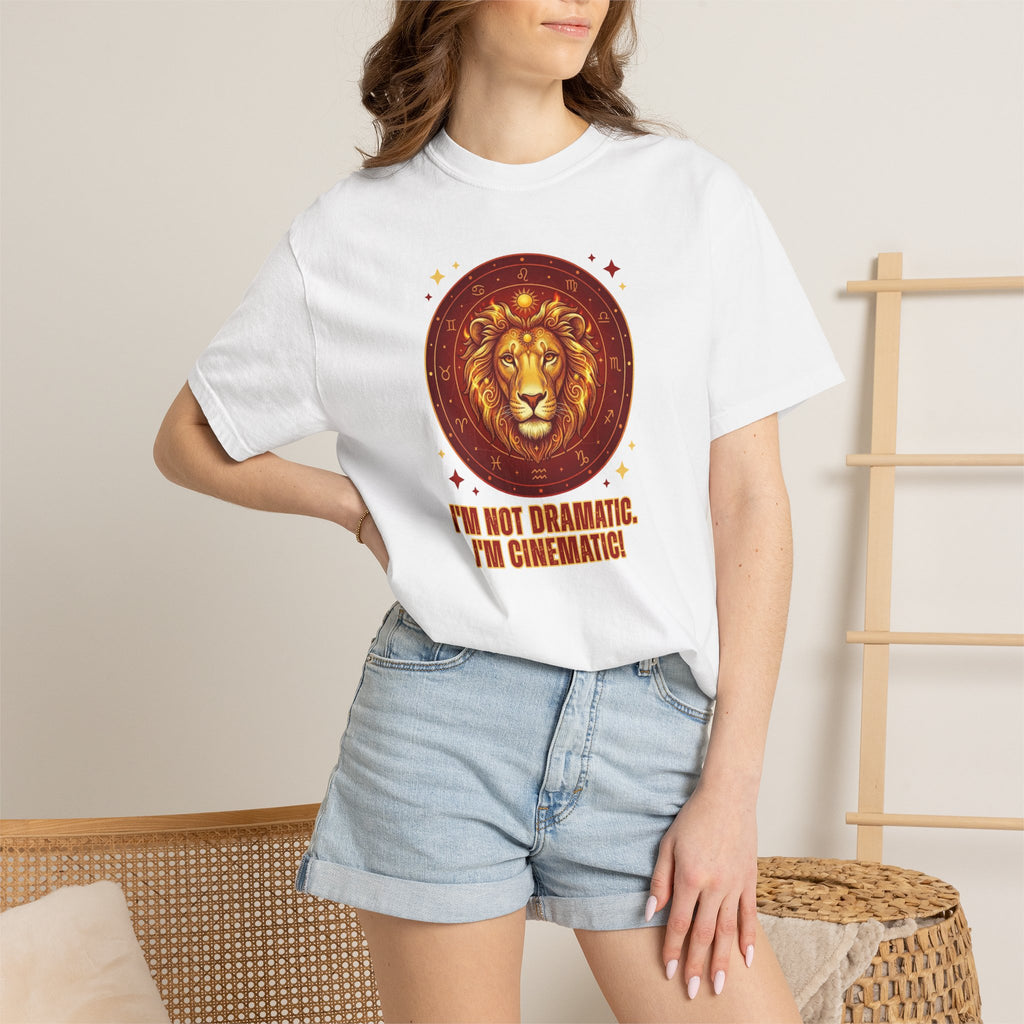 Funny Leo Zodiac Shirt | I'm Not Dramatic I'm Cinematic Tee | Astrology Gift for Women | Leo Birthday Shirt | Fire Sign Apparel | Leo Graphi