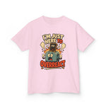 I’m Just Here to Overreact Funny Kids T-Shirt