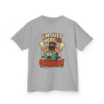 I’m Just Here to Overreact Funny Kids T-Shirt