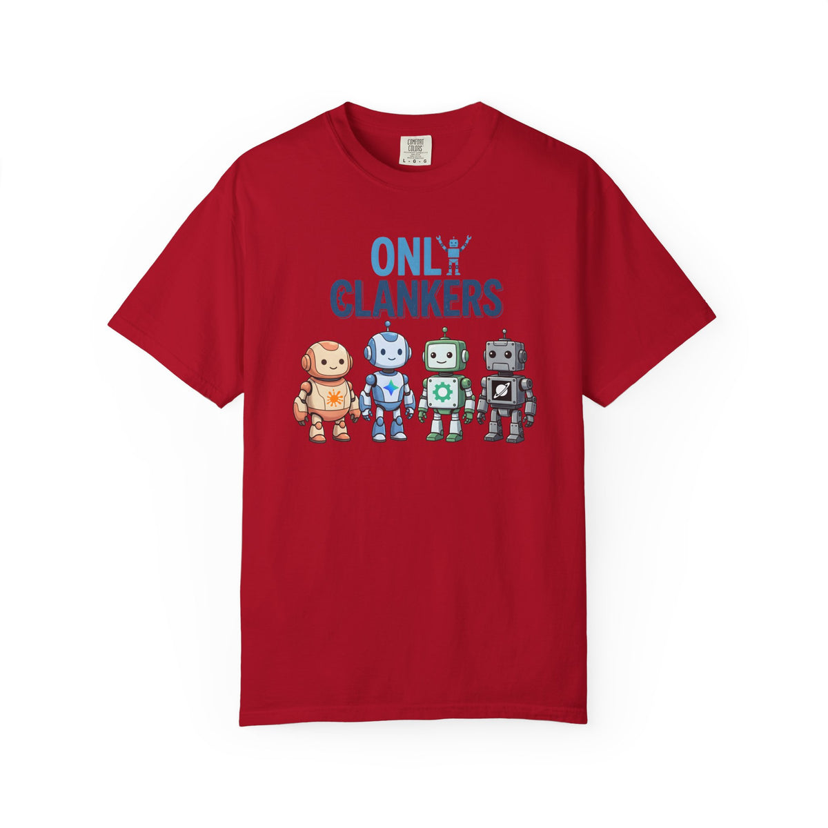 OnlyClankers AI Joke T-Shirt