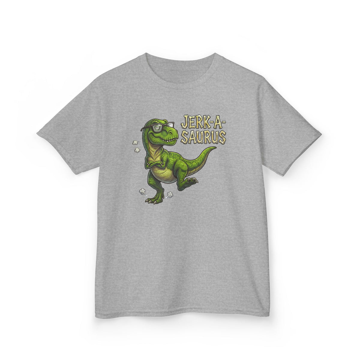 Jerk-a-Saurus Funny Kids Dinosaur T-Shirt