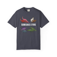 Someone's Lying Funny Dinosaur Tee