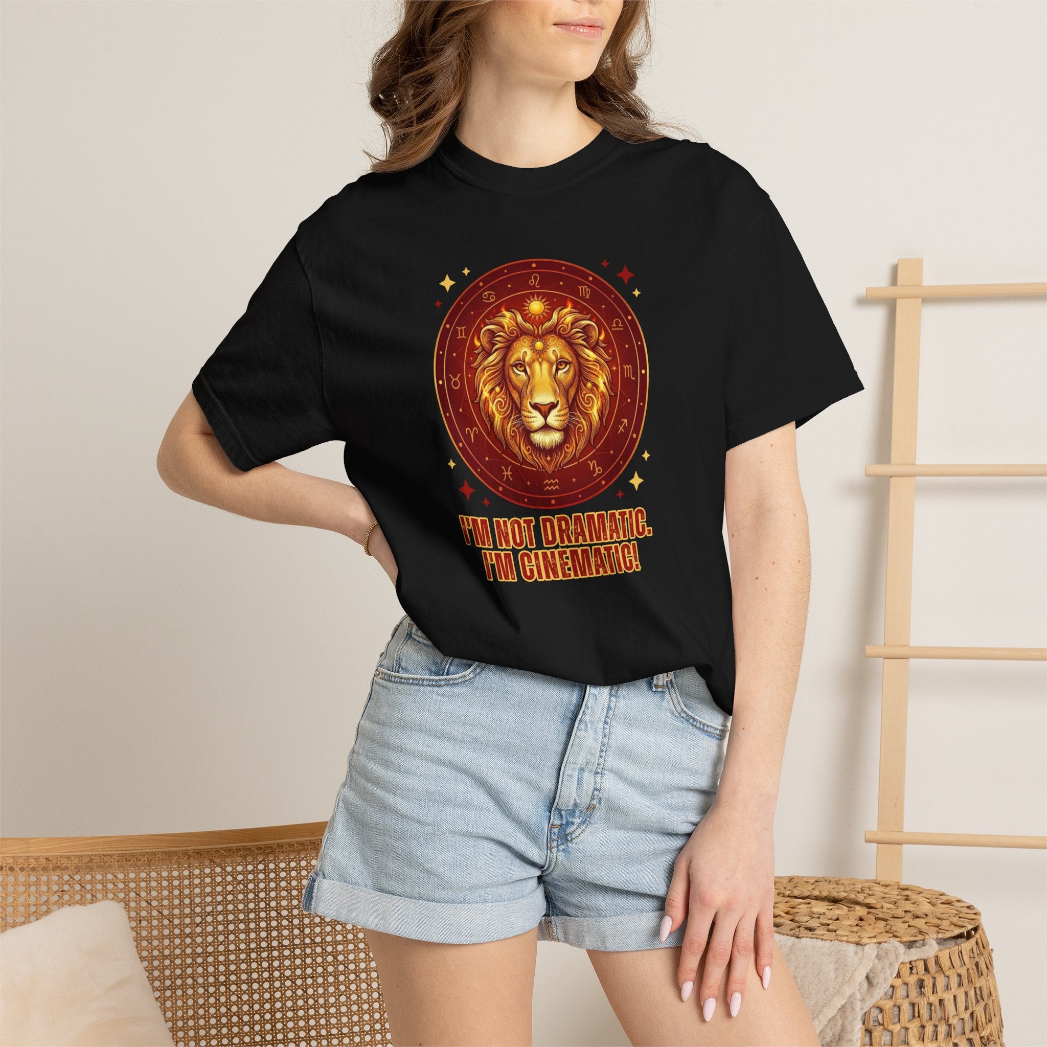 Funny Leo Zodiac Shirt | I'm Not Dramatic I'm Cinematic Tee | Astrology Gift for Women | Leo Birthday Shirt | Fire Sign Apparel | Leo Graphi