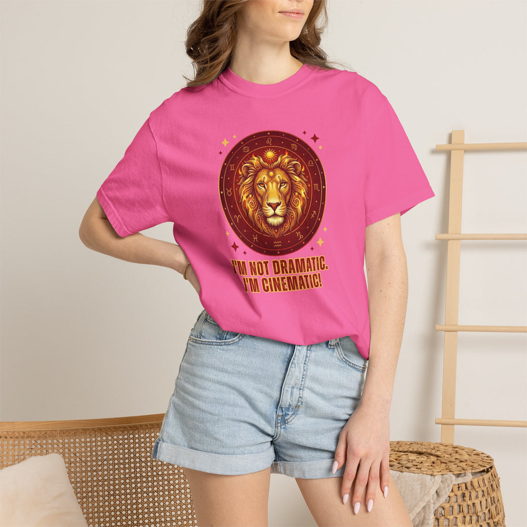 Funny Leo Zodiac Shirt | I'm Not Dramatic I'm Cinematic Tee | Astrology Gift for Women | Leo Birthday Shirt | Fire Sign Apparel | Leo Graphi