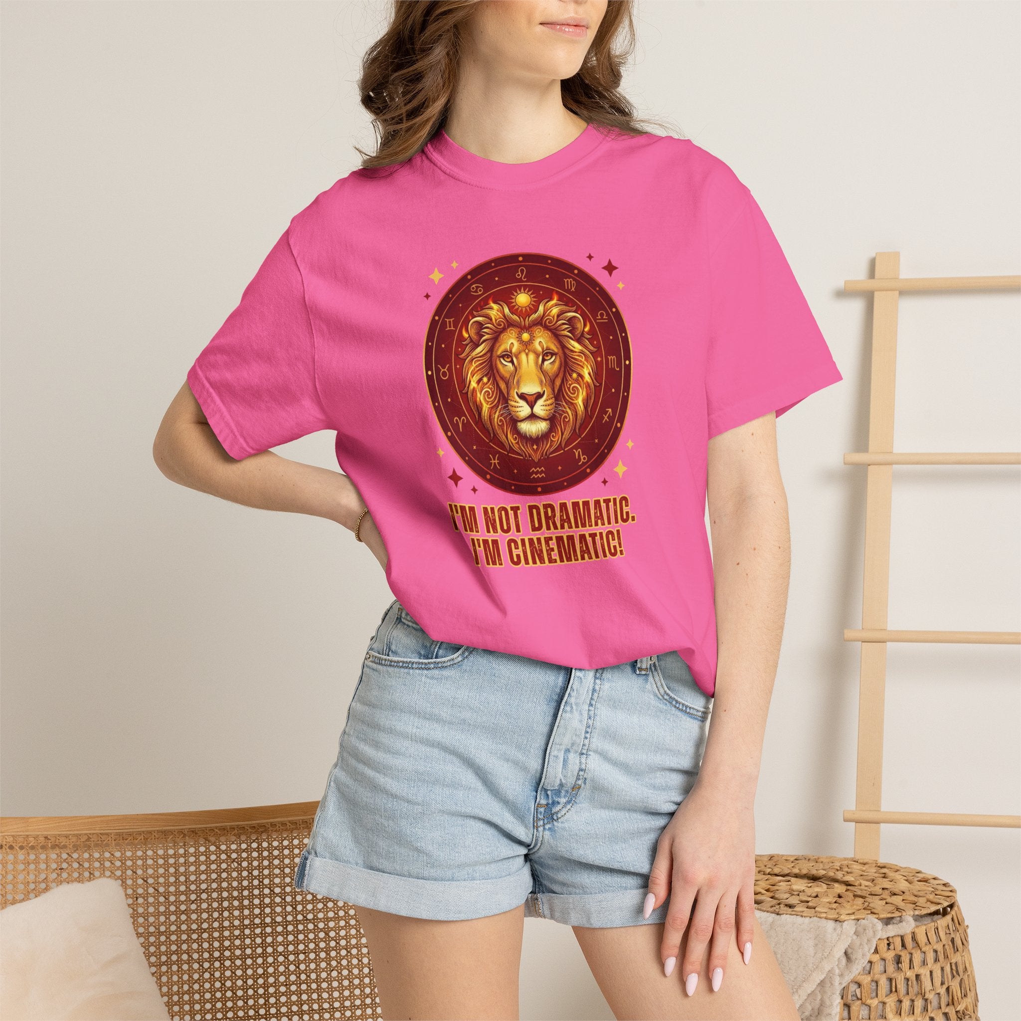 Funny Leo Zodiac Shirt | I'm Not Dramatic I'm Cinematic Tee | Astrology Gift for Women | Leo Birthday Shirt | Fire Sign Apparel | Leo Graphi