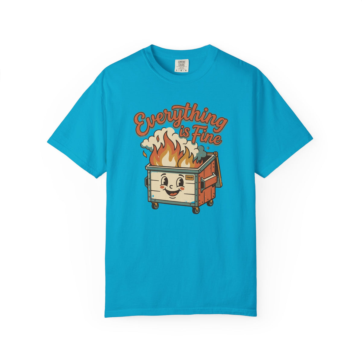 Everything Is Fine Funny Retro T-Shirt
