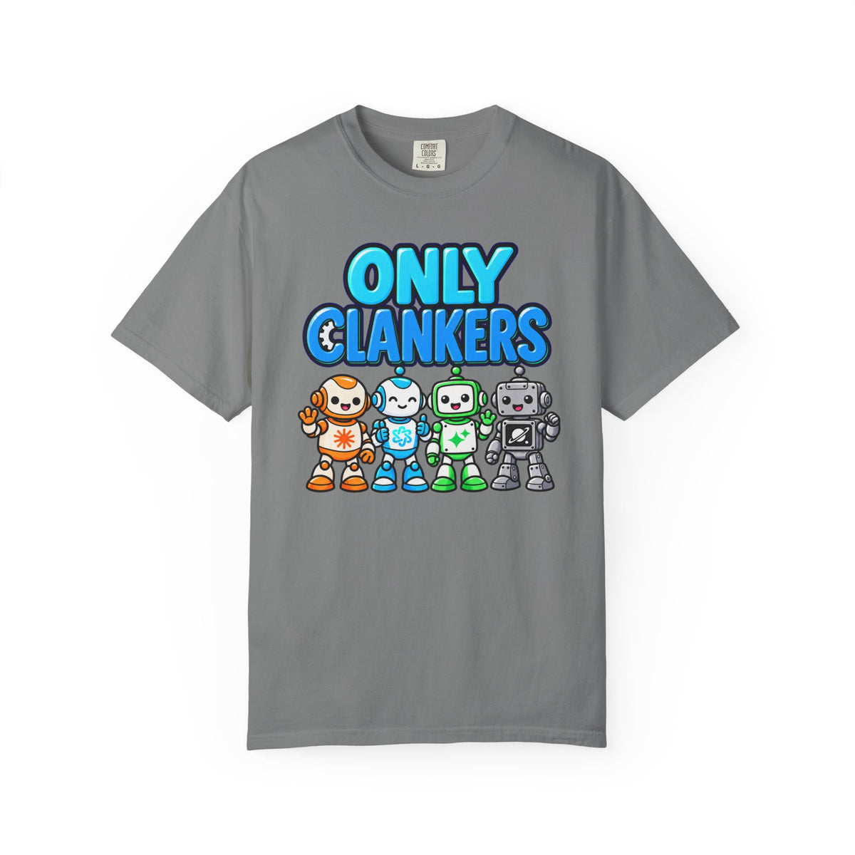 OnlyClankers AI Joke T-Shirt