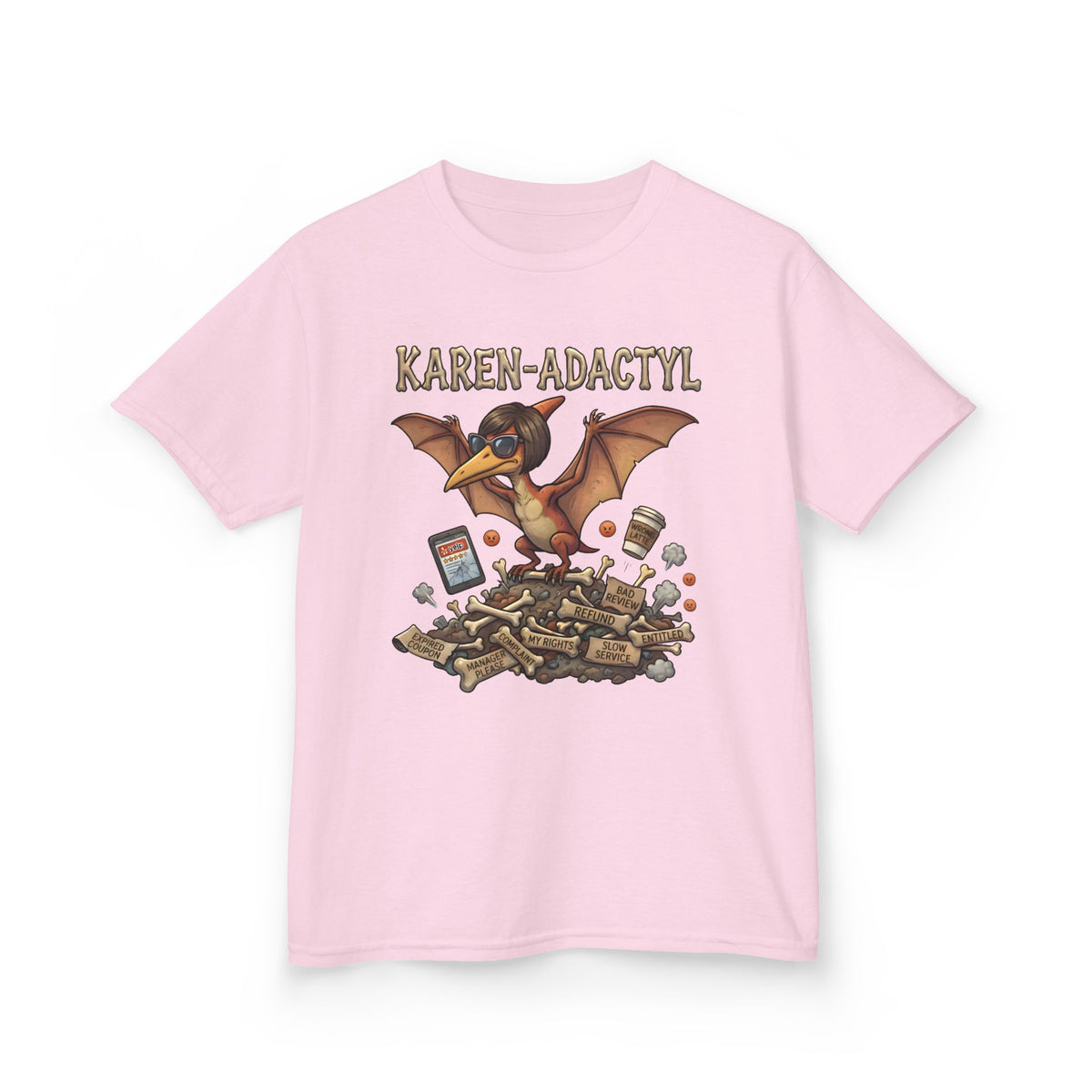 Karen-Adactyl Funny Kids Dinosaur Tee