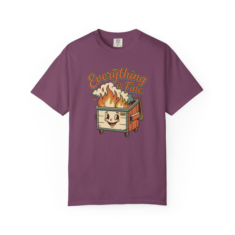 Everything Is Fine Funny Retro T-Shirt