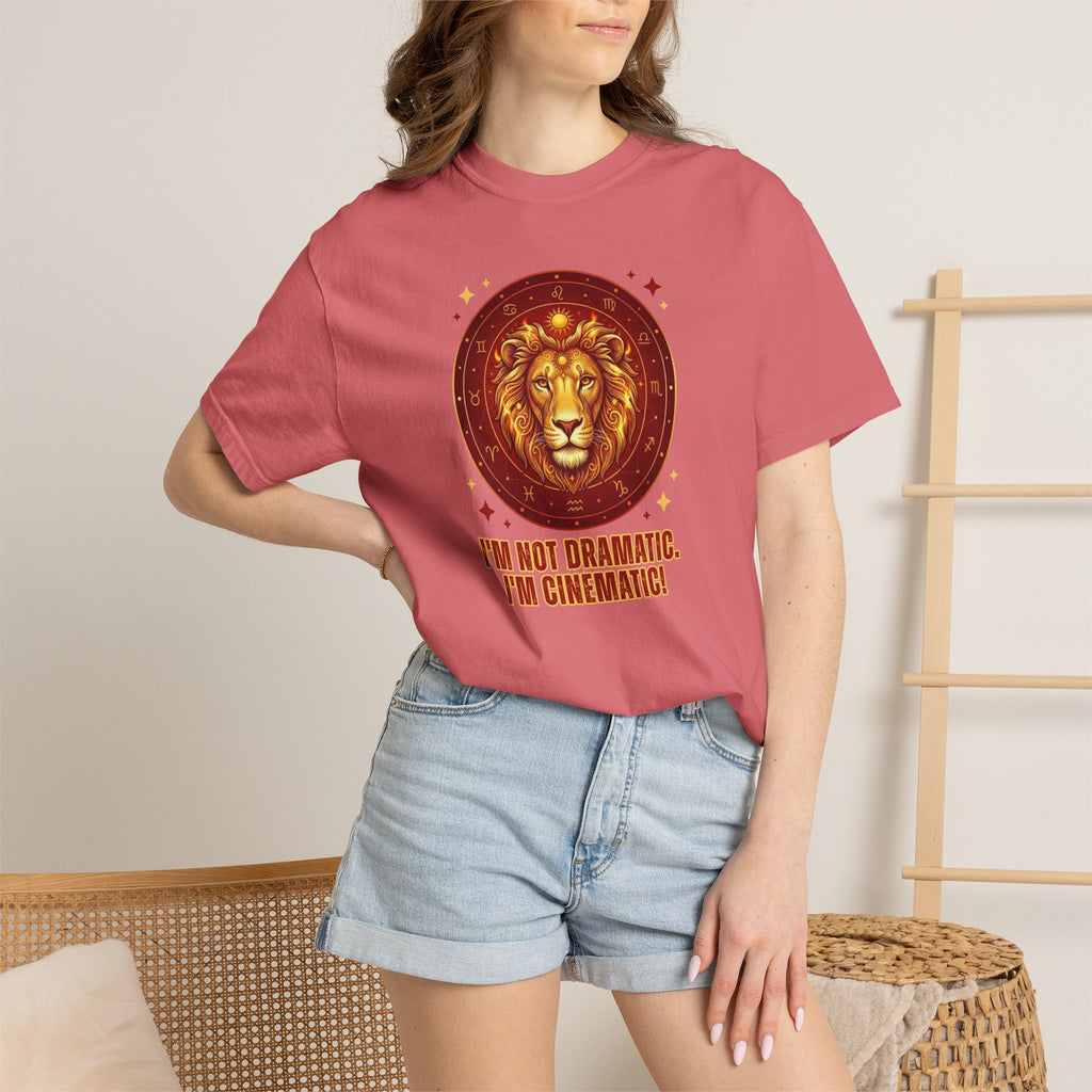 Funny Leo Zodiac Shirt | I'm Not Dramatic I'm Cinematic Tee | Astrology Gift for Women | Leo Birthday Shirt | Fire Sign Apparel | Leo Graphi