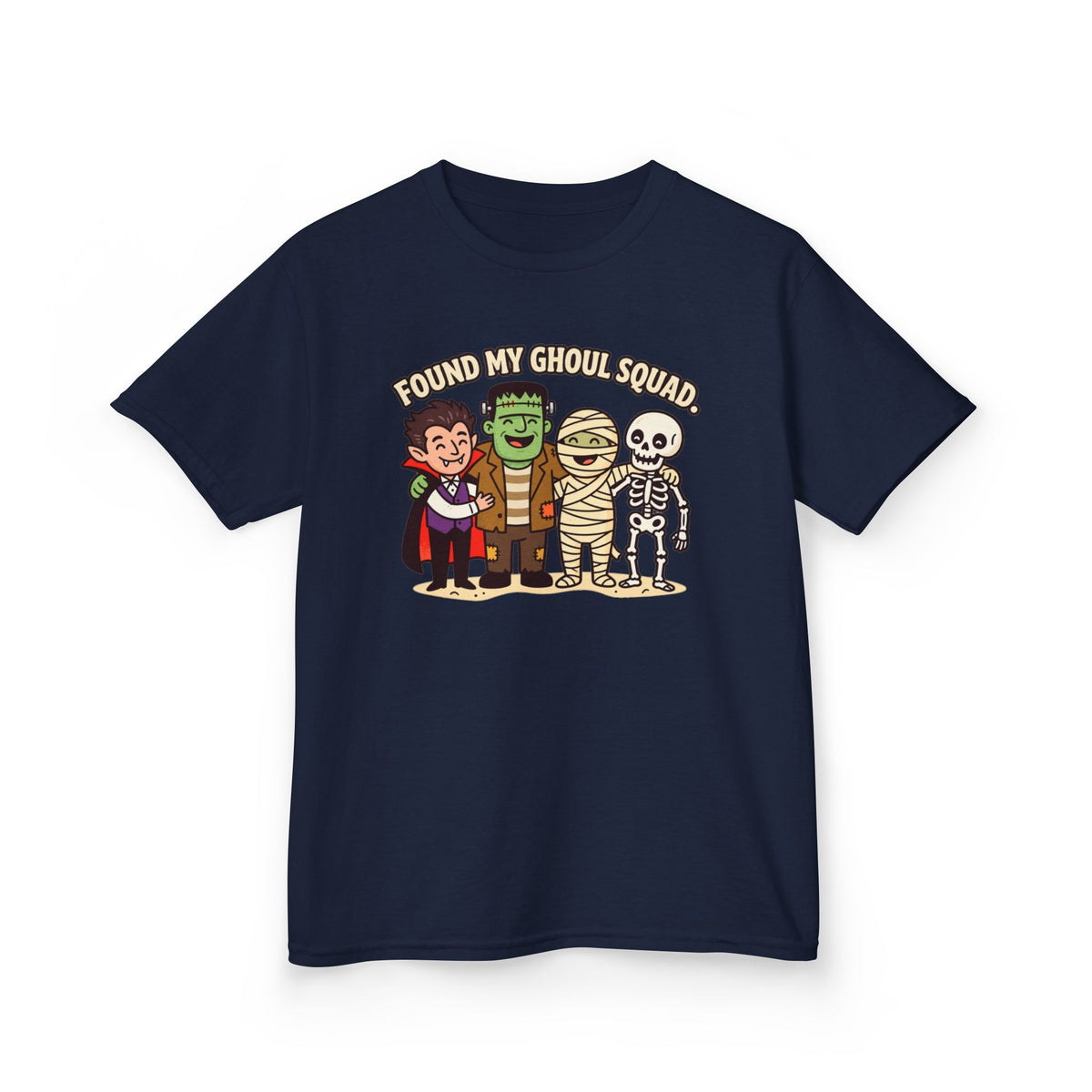 Found My Ghoul Squad Cute Halloween Kids T‑Shirt