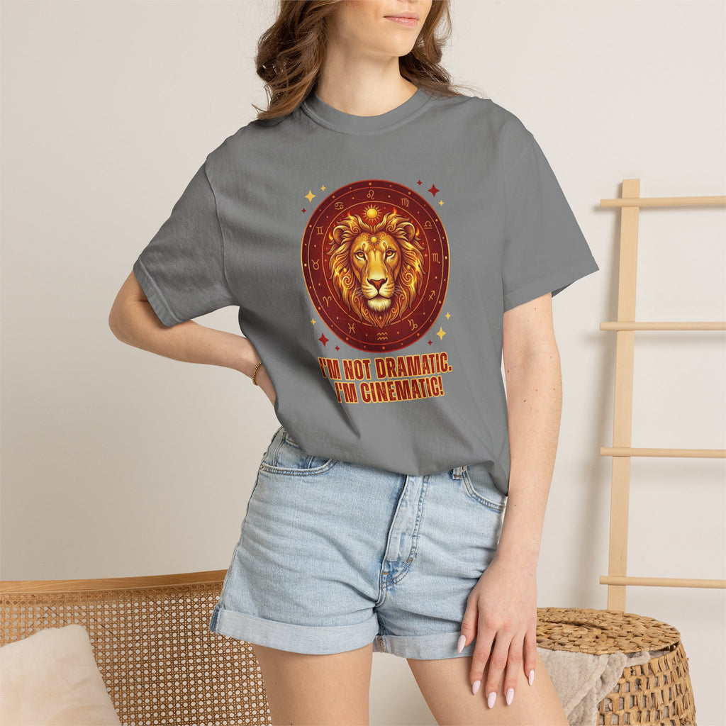 Funny Leo Zodiac Shirt | I'm Not Dramatic I'm Cinematic Tee | Astrology Gift for Women | Leo Birthday Shirt | Fire Sign Apparel | Leo Graphi