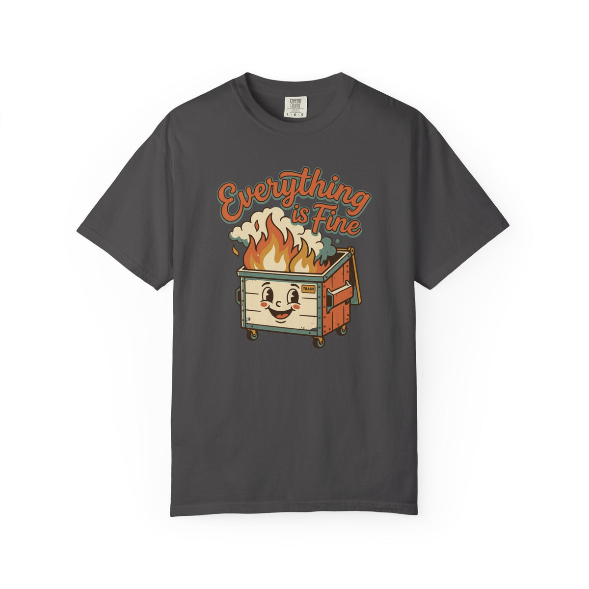 Everything Is Fine Funny Retro T-Shirt