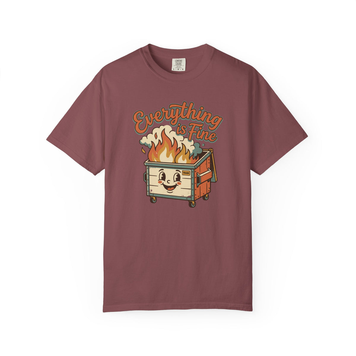Everything Is Fine Funny Retro T-Shirt