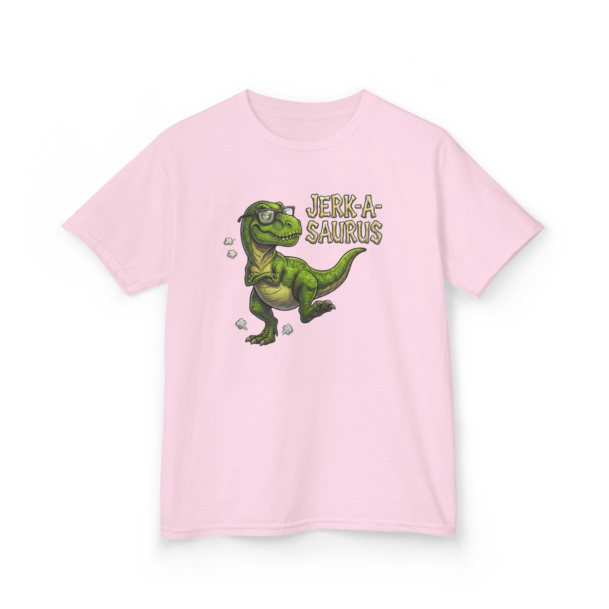 Jerk-a-Saurus Funny Kids Dinosaur T-Shirt