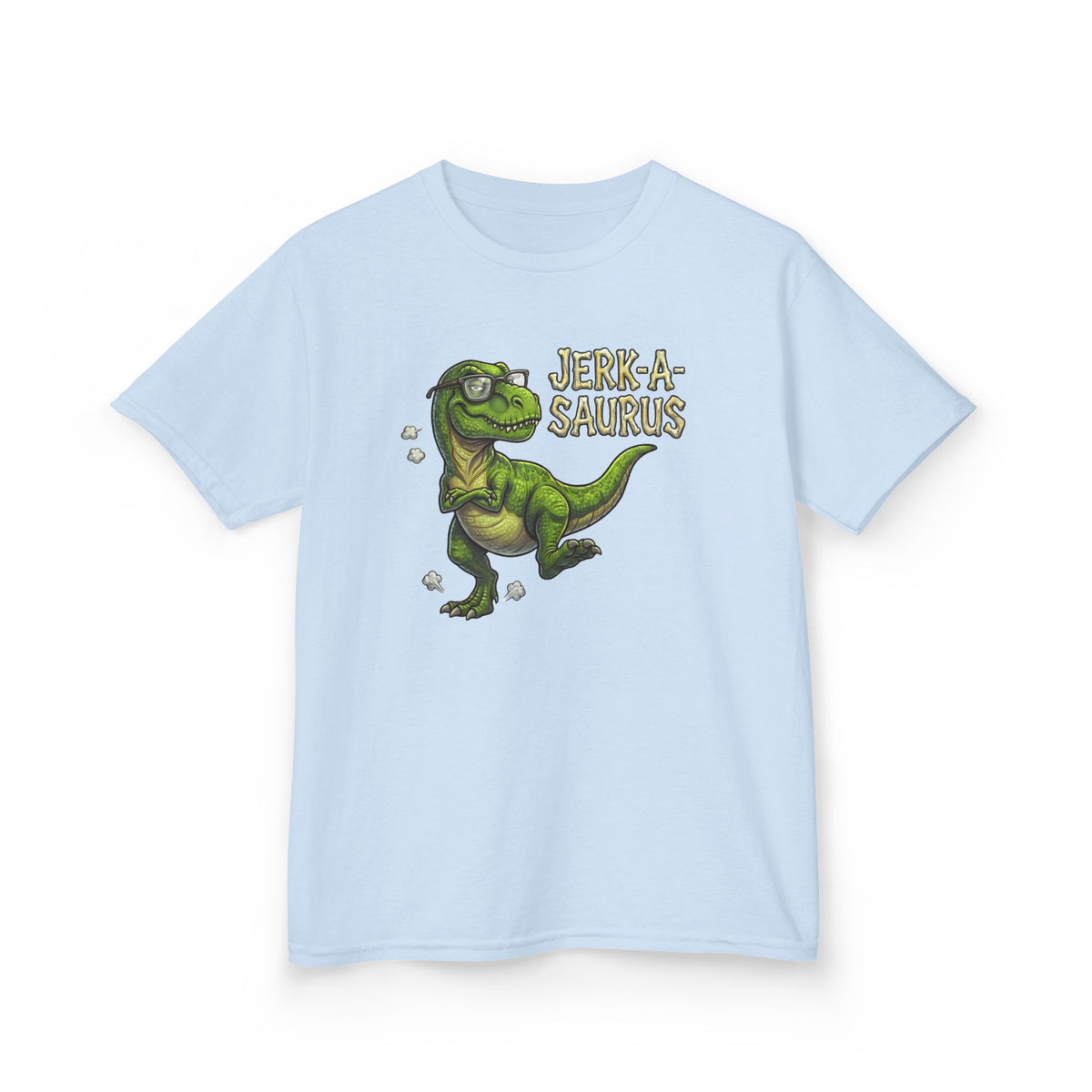 Jerk-a-Saurus Funny Kids Dinosaur T-Shirt