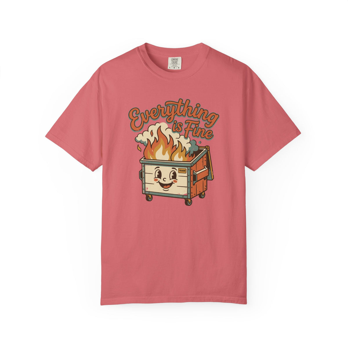 Everything Is Fine Funny Retro T-Shirt