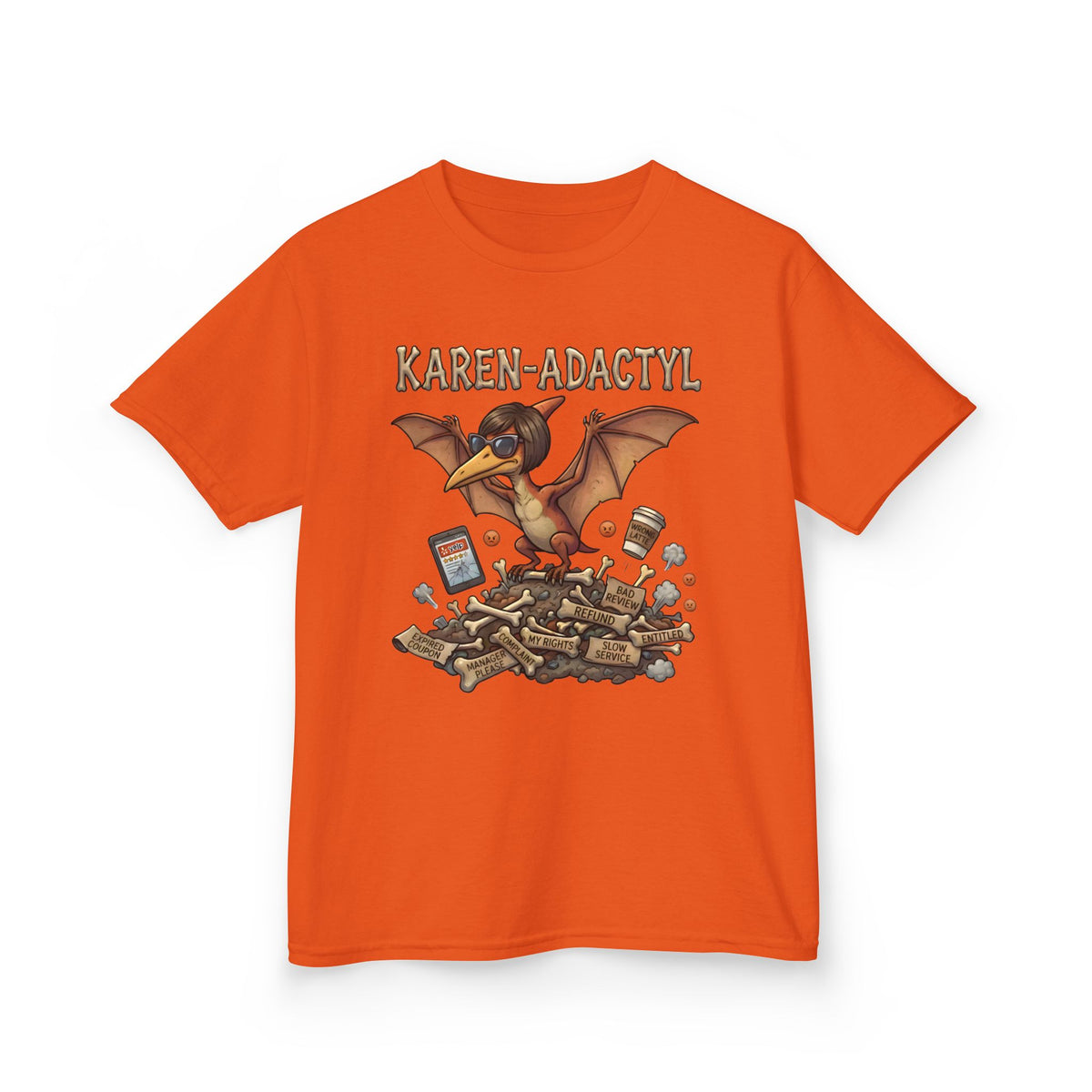 Karen-Adactyl Funny Kids Dinosaur Tee