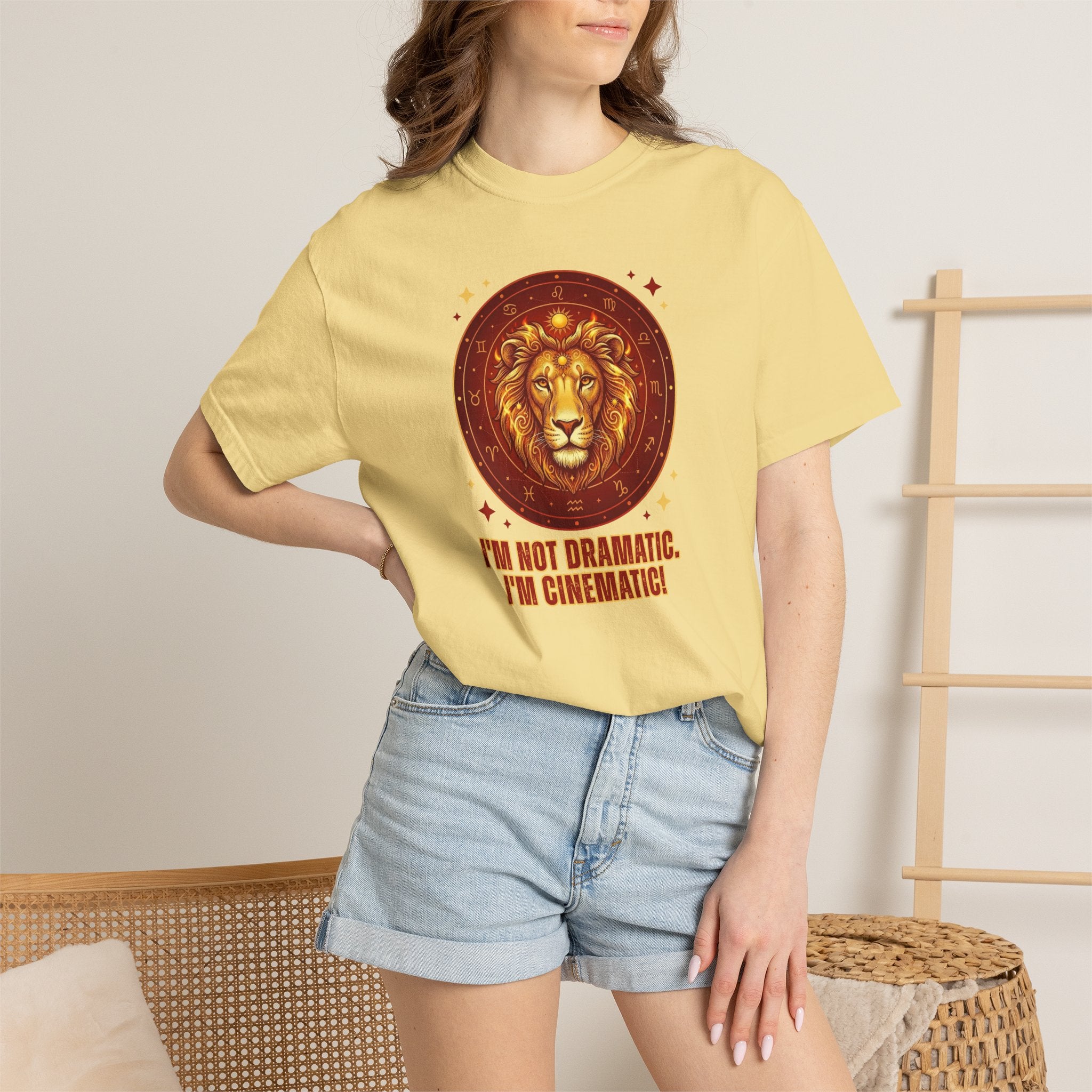 Funny Leo Zodiac Shirt | I'm Not Dramatic I'm Cinematic Tee | Astrology Gift for Women | Leo Birthday Shirt | Fire Sign Apparel | Leo Graphi