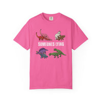 Someone's Lying Funny Dinosaur Tee