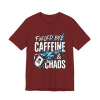 Fueled By Caffeine and Chaos Funny Dad T-Shirt