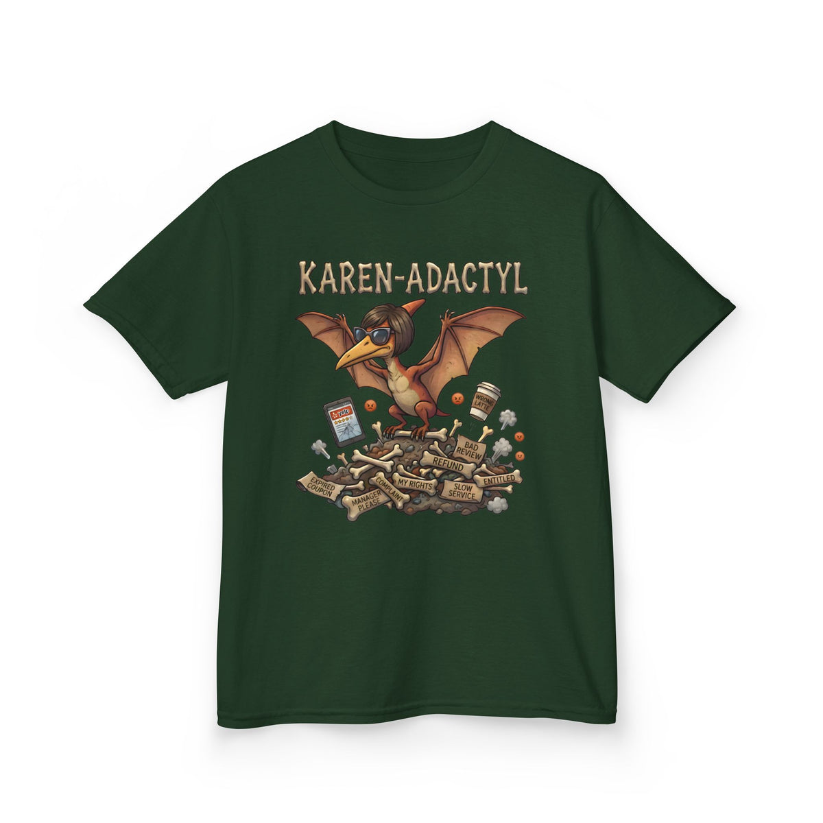 Karen-Adactyl Funny Kids Dinosaur Tee