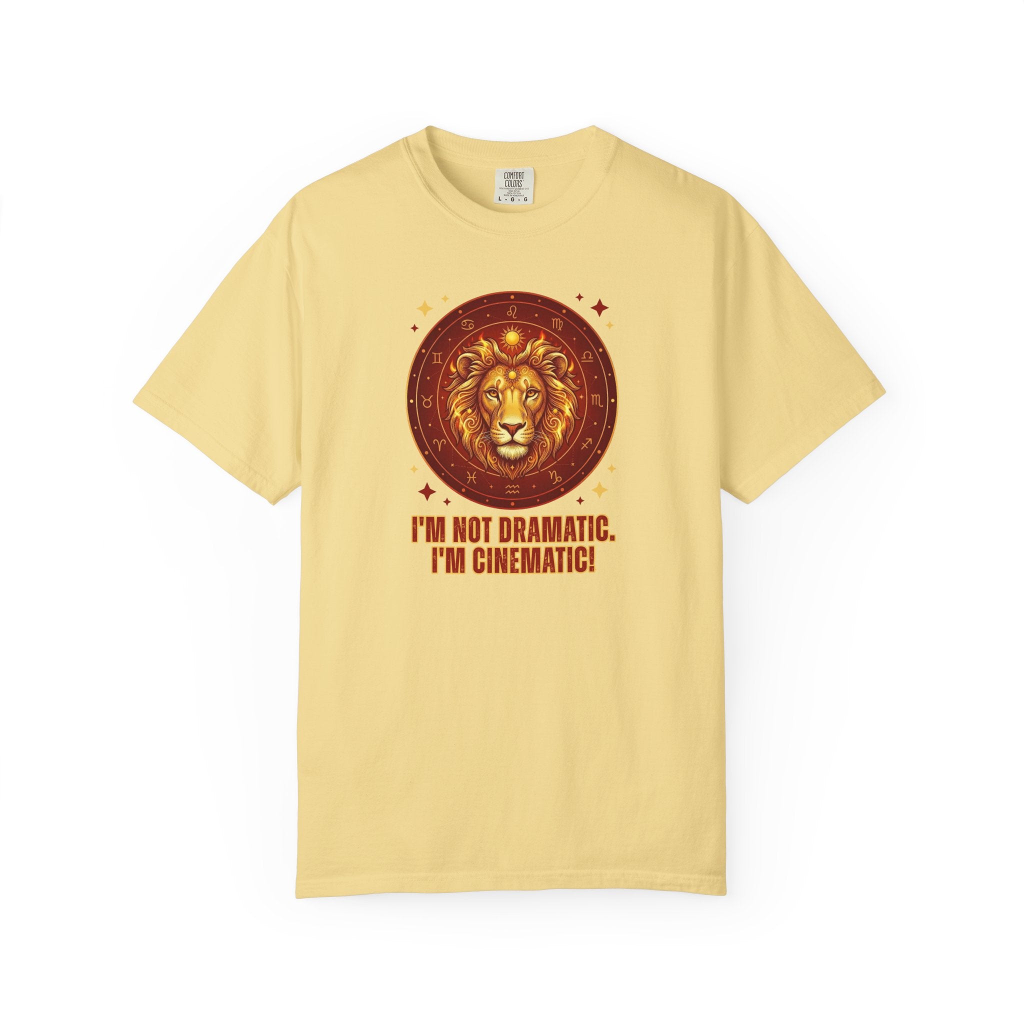 Funny Leo Zodiac Shirt | I'm Not Dramatic I'm Cinematic Tee | Astrology Gift for Women | Leo Birthday Shirt | Fire Sign Apparel | Leo Graphi