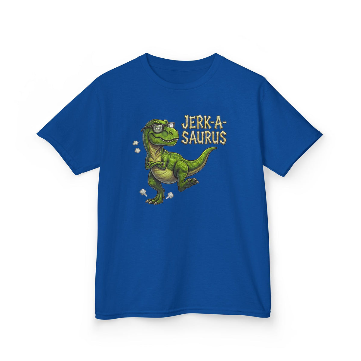 Jerk-a-Saurus Funny Kids Dinosaur T-Shirt